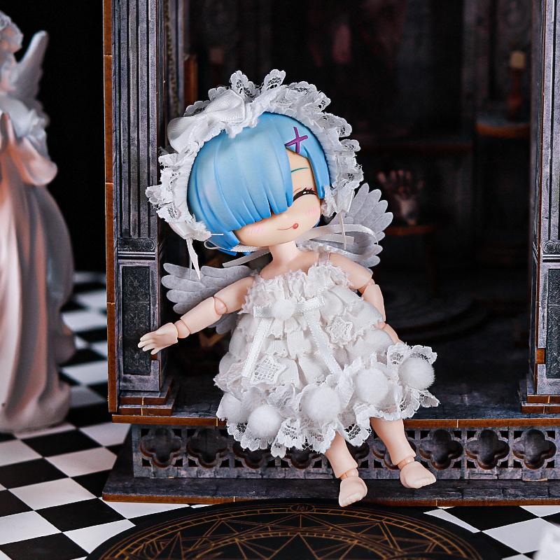 OB11 Baby Clothes Angel Suit Black And White For Ob11 1/12 Doll Outfit Daily Casual Accessories For Children Diy
