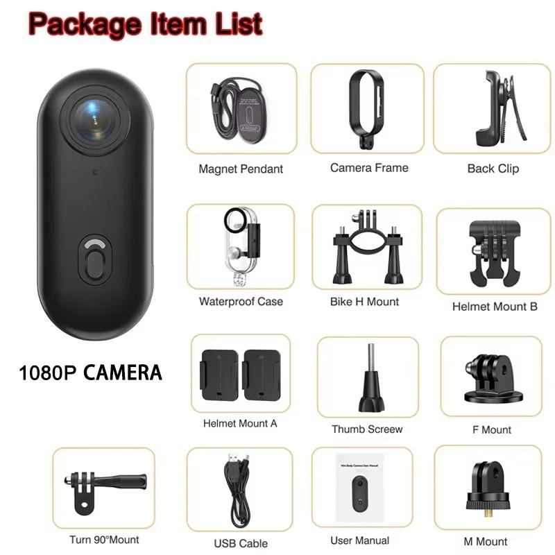 H88 Actionkamera FHD Mit Langer Akkulaufzeit Video 30M Wasserdicht WiFi Daumenkamera Sport Actionkamera Helm Motorräder 1080P Cam