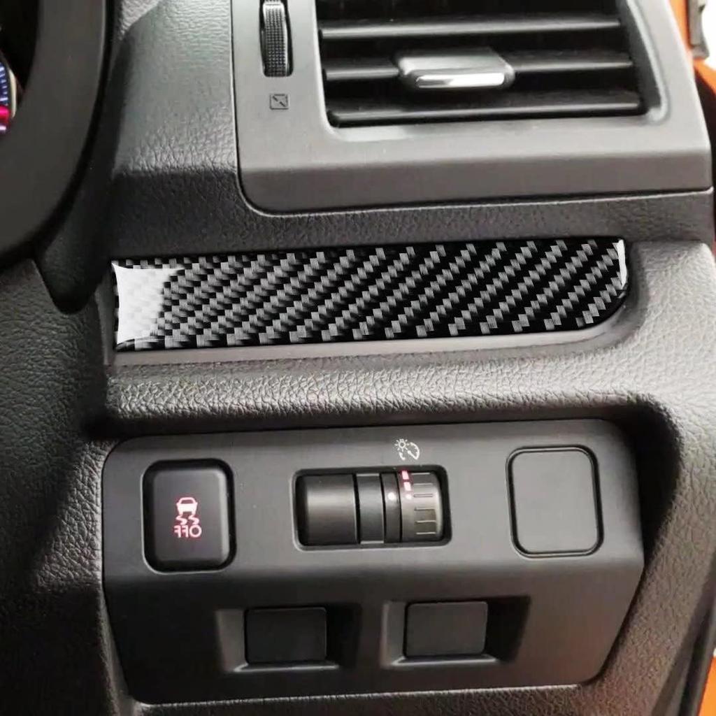 Příslušenství interiéru vozu z uhlíkových vláken Krycí lišta palubní desky středového panelu pro Subaru Impreza 2012-2016, pro Subaru XV Crosstrek 2013-2017 (Že jo
