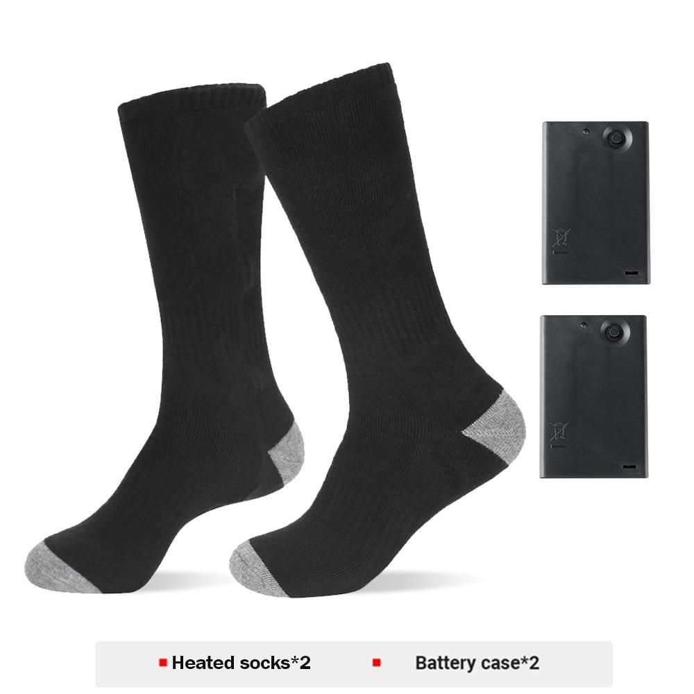 

Heated Socks Winter Warm Snowmobile Skiing Heated Socks With Battery Case Outdoor Sport Thermal Heated Foot Warmer Ski Sports Battery Case T2