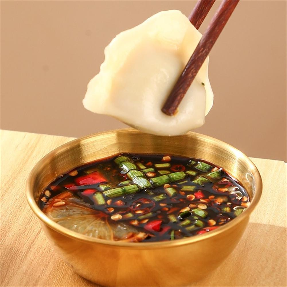 4 szt. Naczynia na sos ze stali nierdzewnej Spodki Miseczki do dipów Talerzyki na przystawki Artykuły do domu i kuchni 8,2x8,2x2,8cm