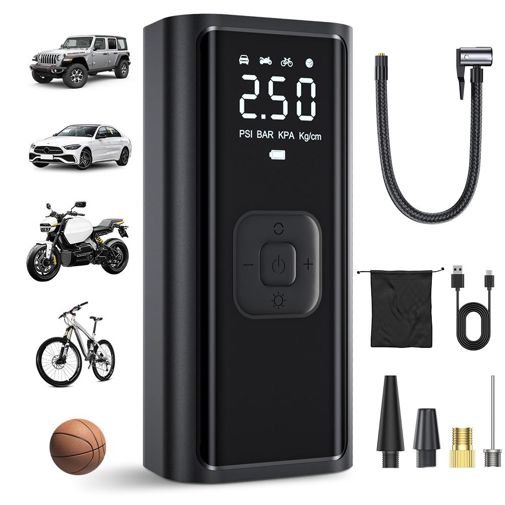 Wireless Car Air Compressor Air Pump Electric Tire Inflator Pump for Motorcycle Bicycle AUTO Tyre with Lighting Air Compressor