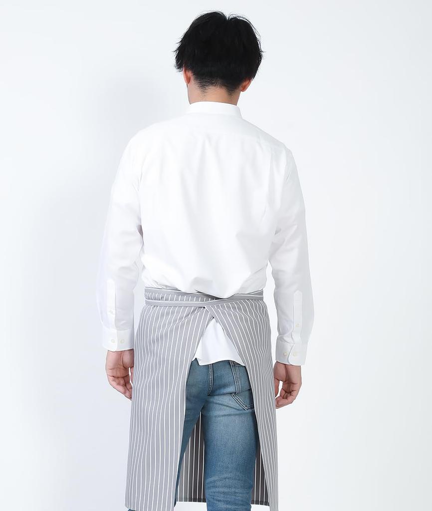 Seven Uniform GH7021-0 White, Size Small, Long Sleeve Stand Collar Shirt, Oxford Cloth, Restaurant Uniform