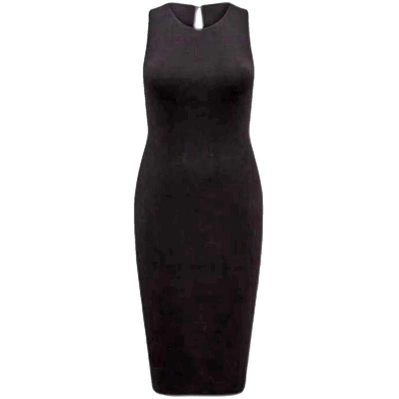 

130.00kg Fashion Large Version T Home Extra Large Size Material Enough Mid Length Long Length Black Slim Fit Slim Looking Sleeveless Sexy Dress Black 5