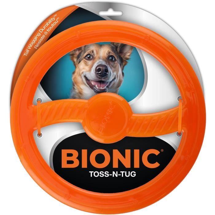 Dog Toy - BIONIC - Toss-N-Tug Ring - All Dog Sizes - Ultra-resistant Rubber - Lead-free, BPA-free and Phthalate-free