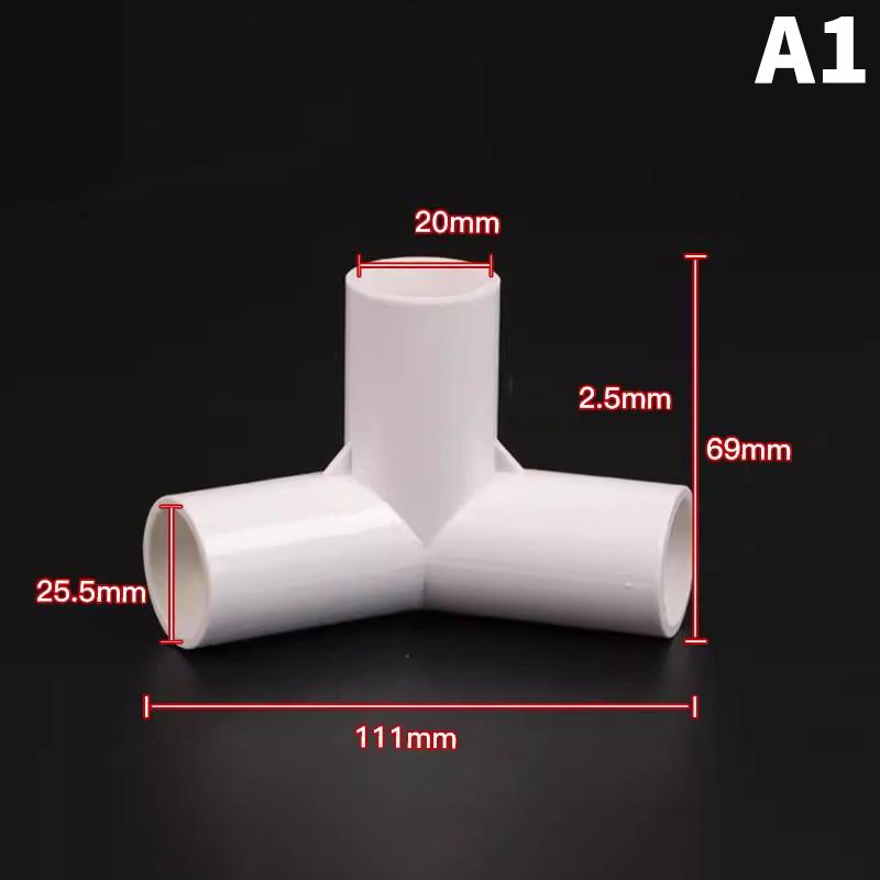 Heavy Duty PVC Pipe Coupler 20/25/32/40/50mm 3/4/5/6 Way 3D Connectors for Agricultural Irrigation DIY Pipe Rack Plumbing Repairs