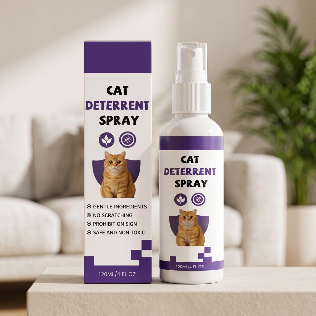 Cat Deterrent Spray Indoor Cat Repellent Training Spray, Bitter Formula to Stop Cats Scratching Furniture, Household Object Protective Spray