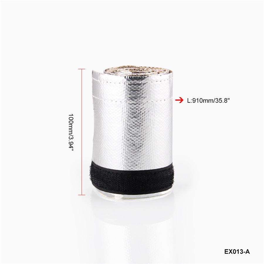 

New Metallic Heat Shield Thermal Sleeve Insulated Wire Hose Cover L:910MM W:100MM