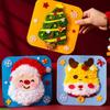 Non-Woven Fabric Christmas Sewing Kit Beginner Friendly Fun Threading Christmas Sewing Projects Handicrafts DIY Embroidery Kit