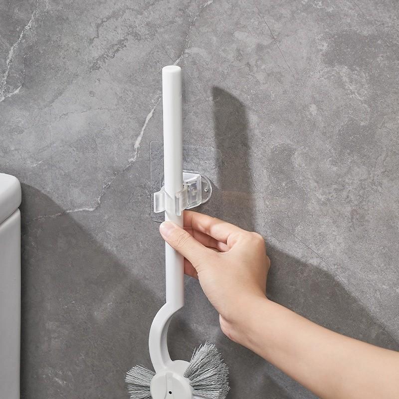 Invisible Adhesive Wall Hook No Drill Damage Plastic Bathroom Broom Hanger Mop