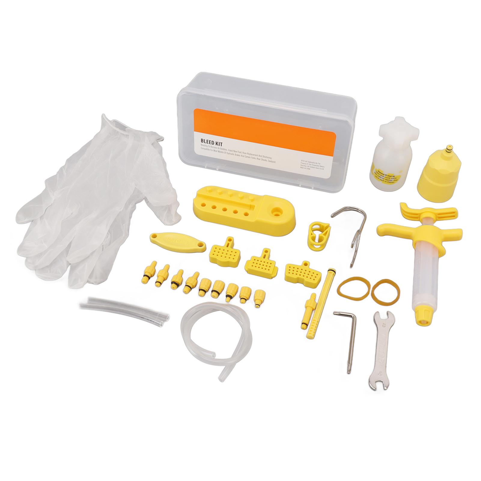 

Bike Brake Bleed Kit Hydraulic Multi Connectors Universal Disc Brake Bleeding Tools for Mountain Bicycles