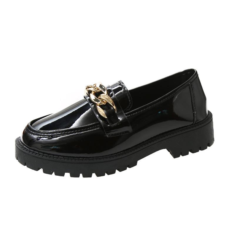 2025 Women s British Style Soft Sole Slip-On Leather Loafers for Spring & Autumn 37