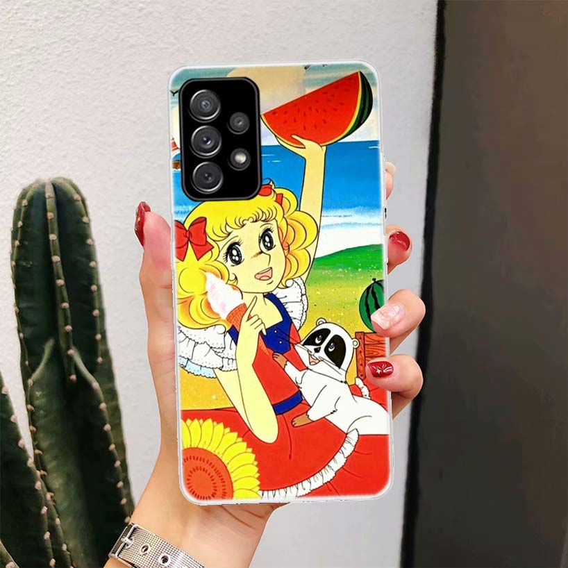 Anime Candy For Samsung Galaxy A15 A14 A13 A12 A55 A54 A53 A52 Phone Case A32 A35 A34 A33 A25 A24 A23 A22 A04S A03S A02S