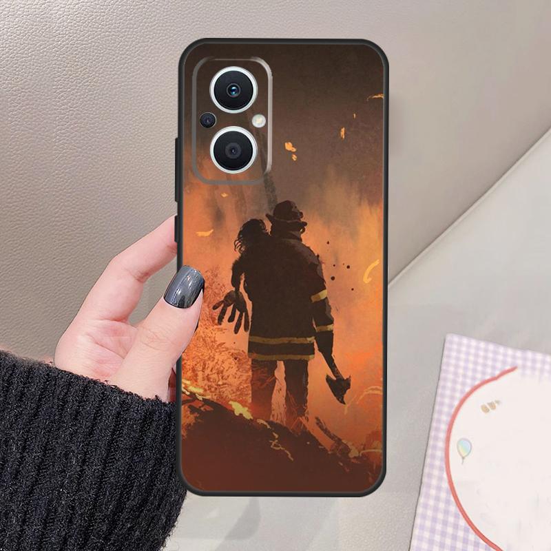 Firefighter Heroes Fireman Funda For OPPO Reno 13 11 12 14 Pro 13F 14F 12F 11F 7 8 Lite OPPO Find X5 X6 X8 X9 Pro Case