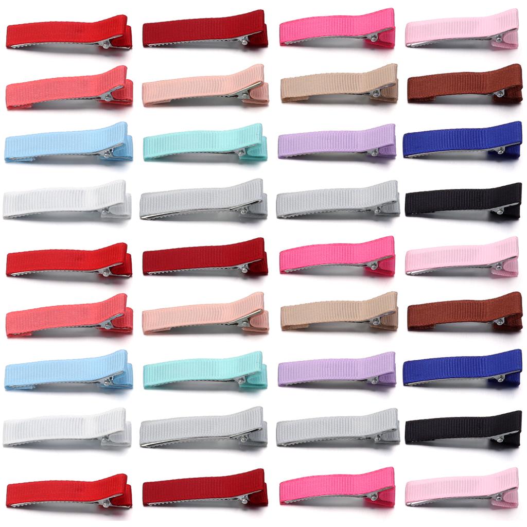10pcs/lot 48x10mm Colorful Flat Alligator Ribbon Hair Clips Jewelry Making DIY Handmade Barrettes Craft Hairpin Accessories