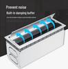 Dustproof Aluminum Cable Management Box: Flip-Top Desk Wire Cover Plate with Brush