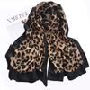 Scarf for Women Summer High-End Leopard Print Cotton Linen Beach Scarf Sun Protection Fashionable Versatile Shawl