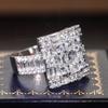 CopperWomen Rings Inlaid Full Shiny Cubic Zirconia for Wedding Party Engagement Luxury Accessories Jewelry