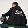 Li Ning Seria Koszykarska Wodoodporny Wiatrówka z Kapturem i Długim Rękawem Męska odzież wierzchnia Czarna AFDU505-1
