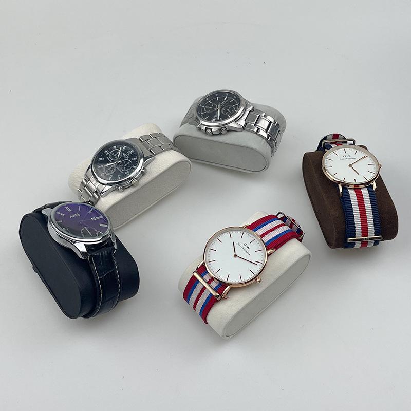Universelle Samtleder Uhrenbox und Kissenhalter für mechanische Armbanduhren