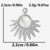 4Pcs No Fade Metal Stainless Steel Charm Real Natural Abalonewhite Shell Angel Sun Connector Charms For Jewelry Making Supplies