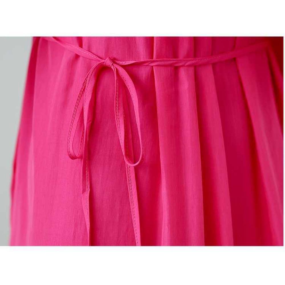 Round Neck Loose Long Dress