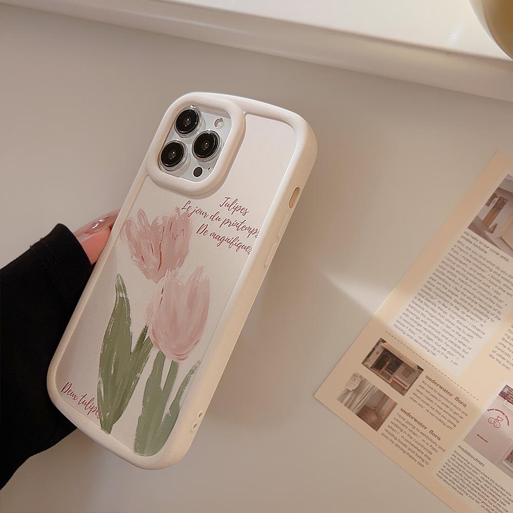 Retro Çiçek Laleler 2023 Yeni Telefon Kılıfı Iphone 11 13 Promax 14 Artı 12 Pro Max Telefon Kılıfı Arka Kapak Çapa Kabuk Fundas