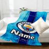 Custom Name Personalized Manchester City FC Print Blankets, Home Decor, Bedroom, Sofa, Camping, Couch, Gifts for Birthday Christmas