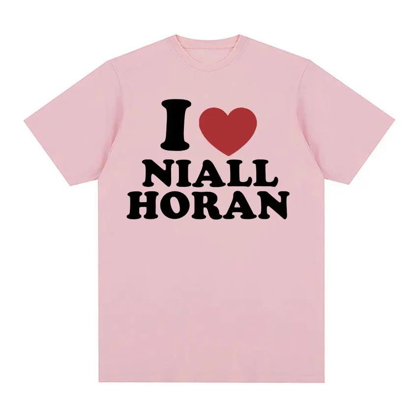 Ich liebe Niall Horan Print T-Shirt Herren T-Shirt Lässig 100% Baumwolle Kurzarm T-Shirt Sommermode Oversize T-Shirt Top