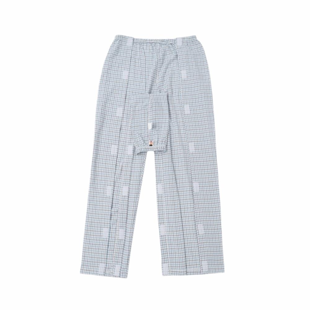Washable Bedridden Elderly Care Clothing Tear Away Recovery T-Shirt  Elderly Bedridden Nursing XXL-Blue Pants
