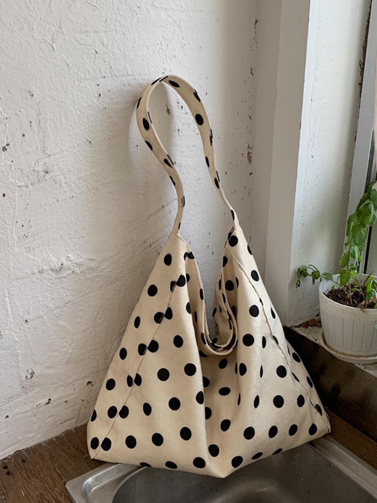 2026 Korean Style Polka Dot Underarm Handbag - Women's Versatile Niche Design Tote & Shoulder Bag