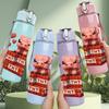 1PC Brick Pig Heart Minecraft 750ml Color Plastic Sports Water Bottle Leakproof Flip Straw Lid Suitable for Sports Office Home Use