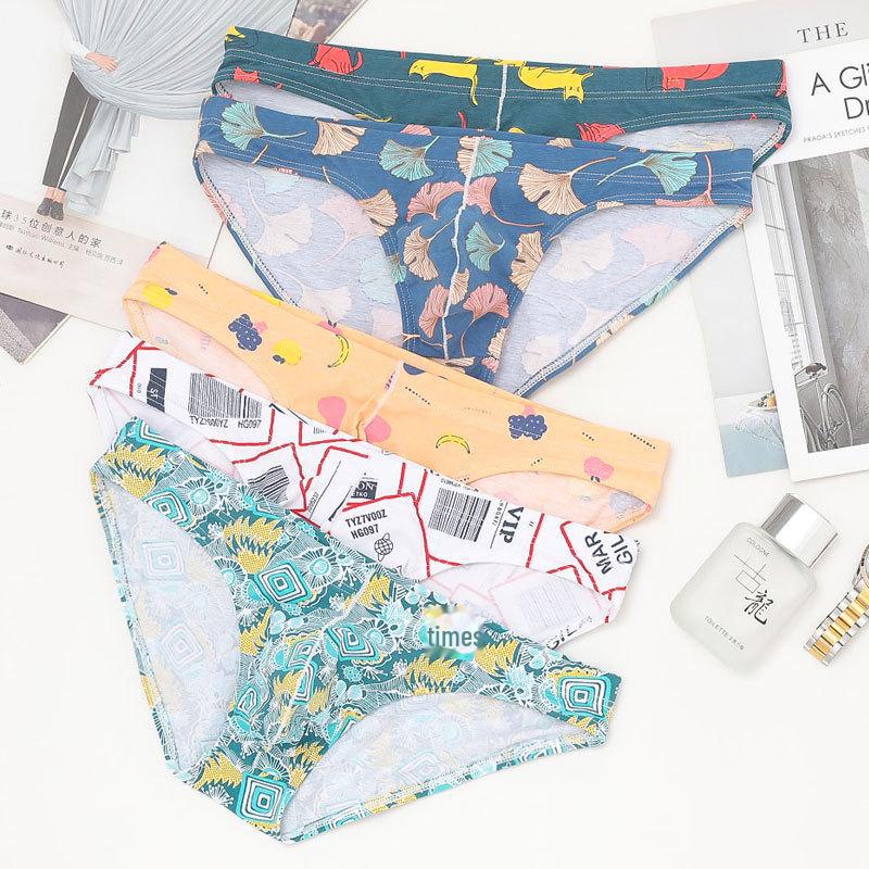 Pánské prodyšné jednovrstvé kalhotky s potiskem a nízkým pasem - Velká velikost, Kolekce Podzim/Zima 2020