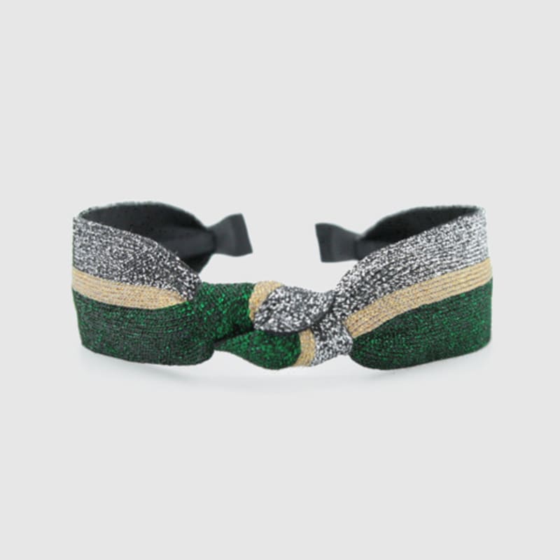 

LALA Twinkle Серебристо-зеленый узел Повязка для волос FREE