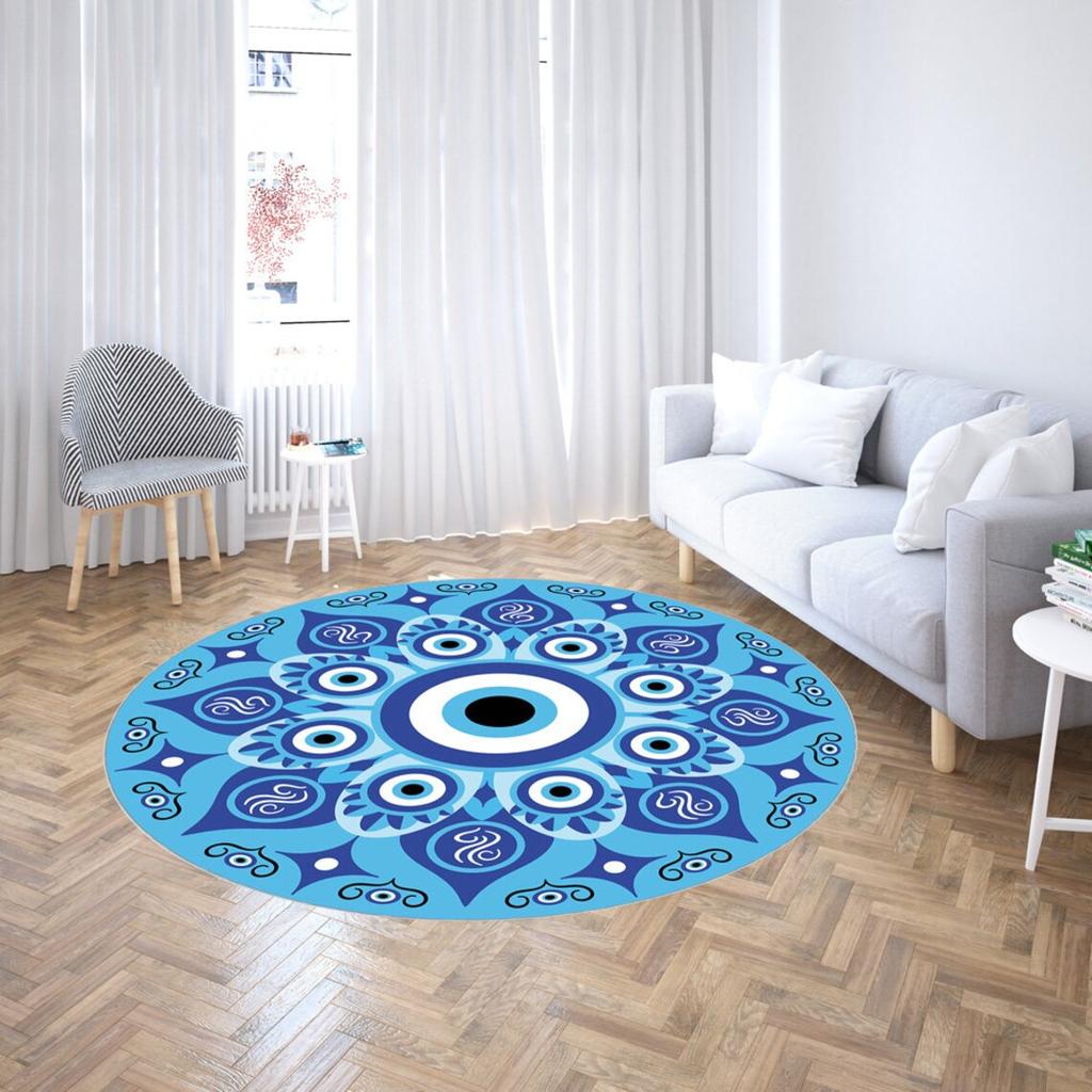 Evil Eye Rug Evil Eye Mandala Rug Mandala Rug, Mandala, Home Decor, Art Rug, Design Rug, Non Slip Rug,Round Carpet,Populer Rug