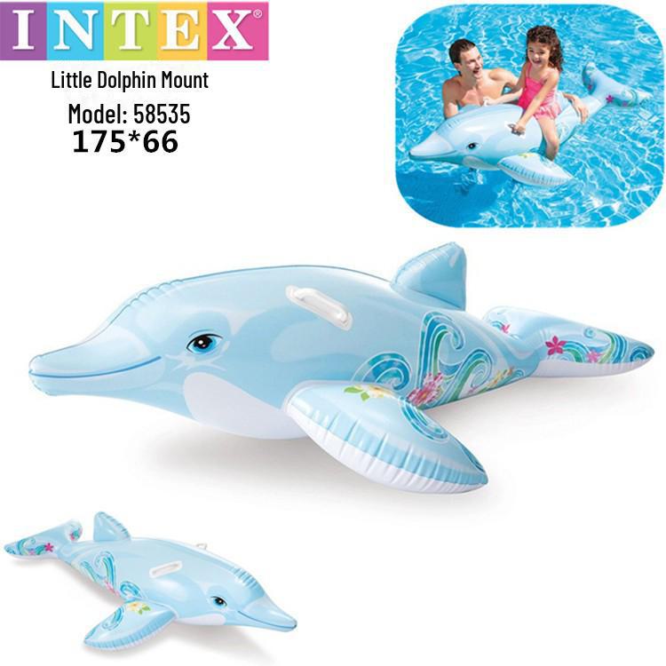Intex 57288 Double Flamingo Adult Inflatable Swimming Ring - Thick Oversized Floating Bed for Kids & Adults