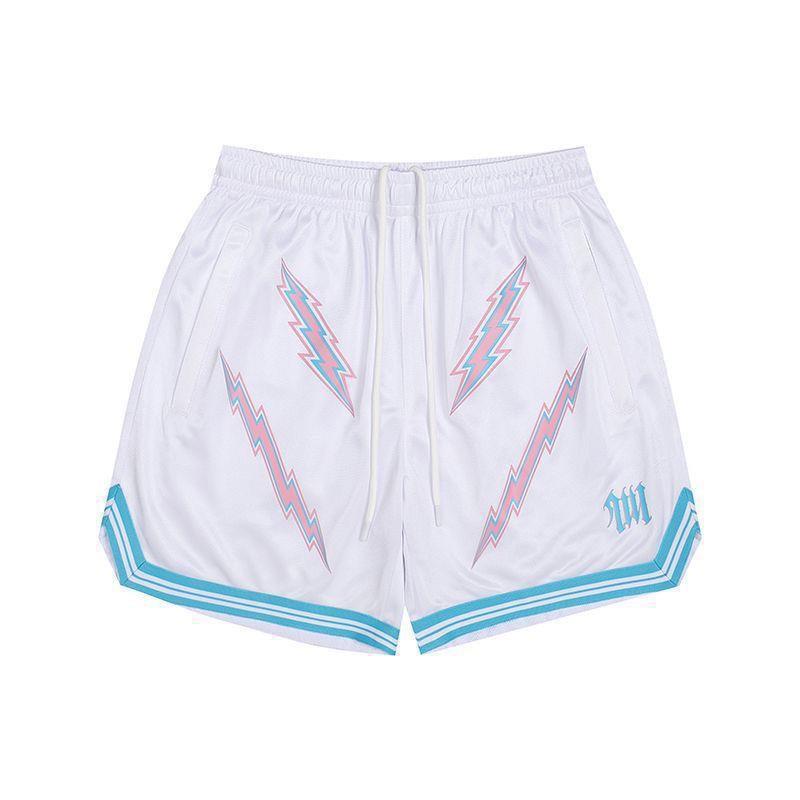 Schnelltrocknende Mesh-Basketballshorts - Bestickt, Knielang, Sport/Fitness