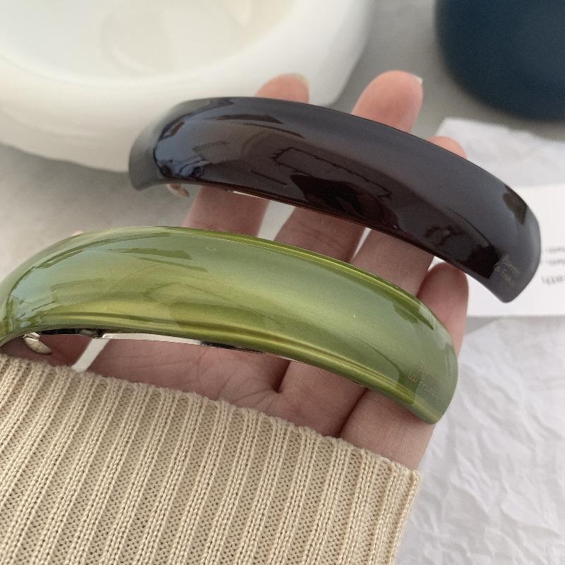 Milk Coffee Color Vintage Hair Clip Korean Spring Clip Ponytail Hodler Back of The Head Shark Clip Hair Styling Accessories New