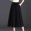 New Arrivals Open Run Women High Waist 7 8 Wide Skirt Pants