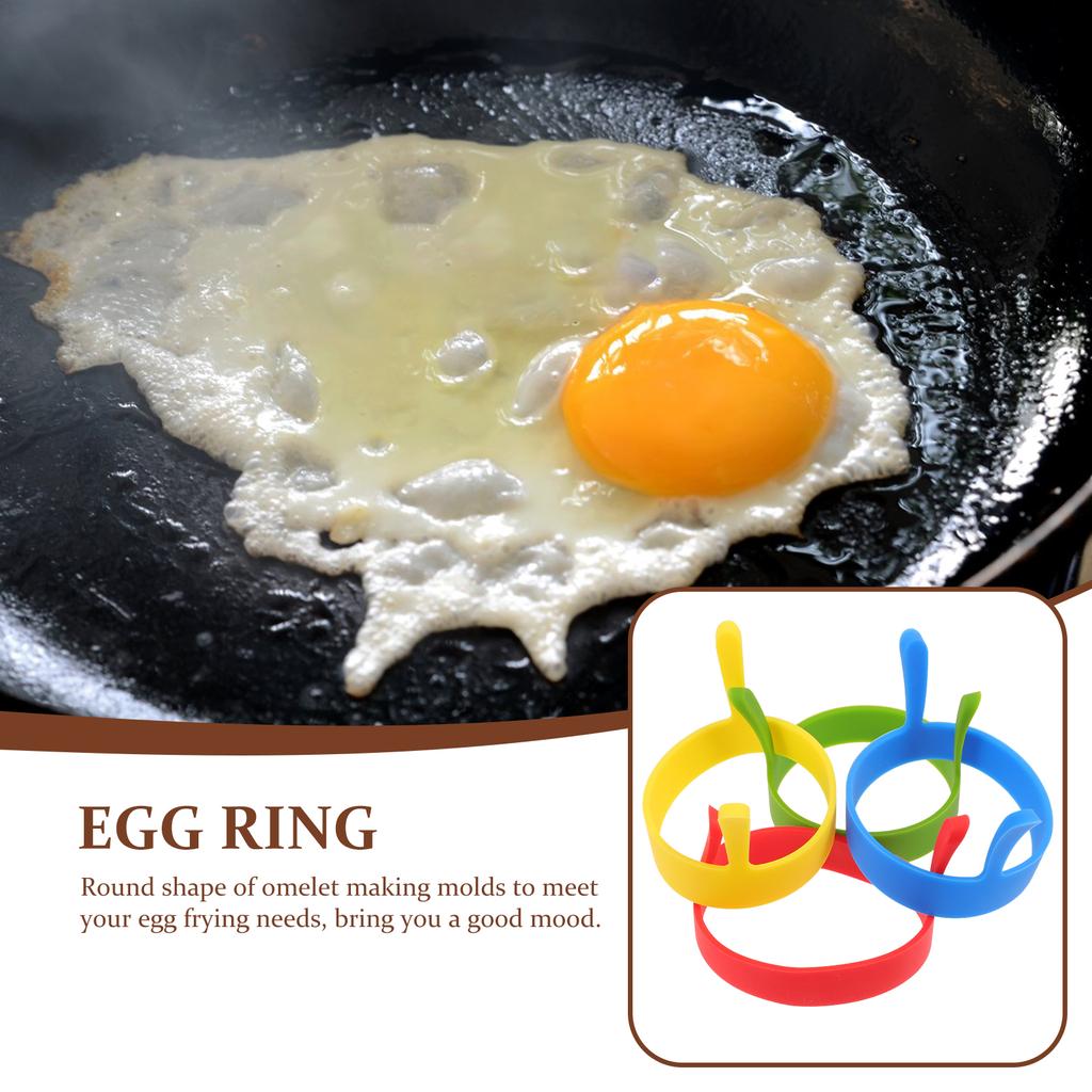 8 Pcs Kitchen Accessories for Eggs Practical Omelette Rings Household Round Molds Convenient Utensils Pancake Silicone