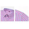 Men's High-Grade 4-Way Stretch Digital Print Striped Long Sleeve Shirt, Turn-down Collar Men Shirt Wholesale