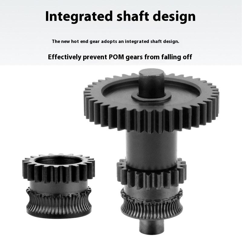 For Kobra2 Combo Extruder Nano Coated Gear Kit Hardened Steel Higher Precision One-Piece Gear Kit For Anycubic Kobra 2