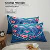 3pcs Dolphin couple pattern printed bedding set, 1*quilt cover+2*pillowcase, suitable for couples and adults bedrooms