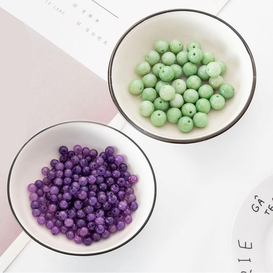 6.5-10mm Multicolor Glass Beads for DIY Bracelet and Necklace Jewelry Making