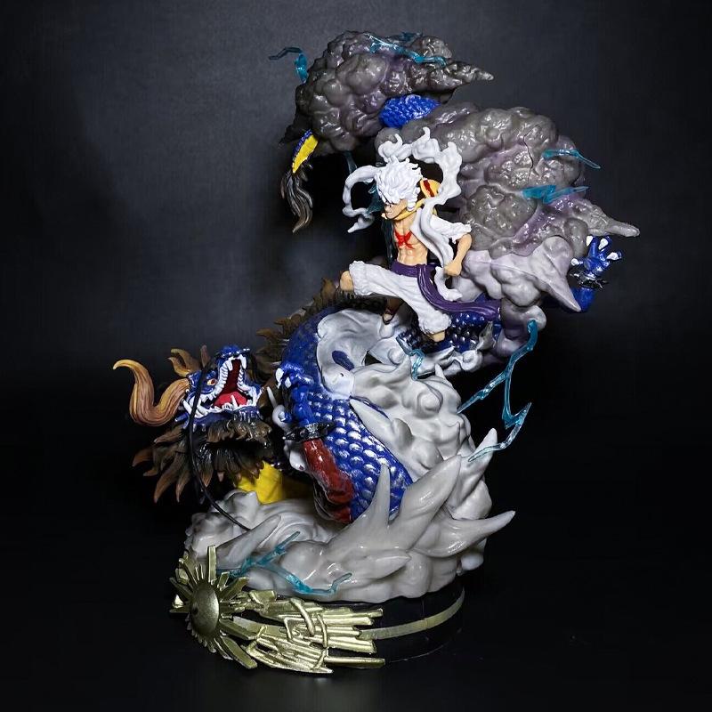 

Popular Sell 23cm Latest Pirate King Handmade Nica Lufei Vs Longkaiduo Statue Animation Miniature Tide Play Decoration Piece Handmade Holiday Present 23cm