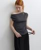 Nounbeleo One Shoulder Drape Top [Knss09Ts05]_Charcoal
