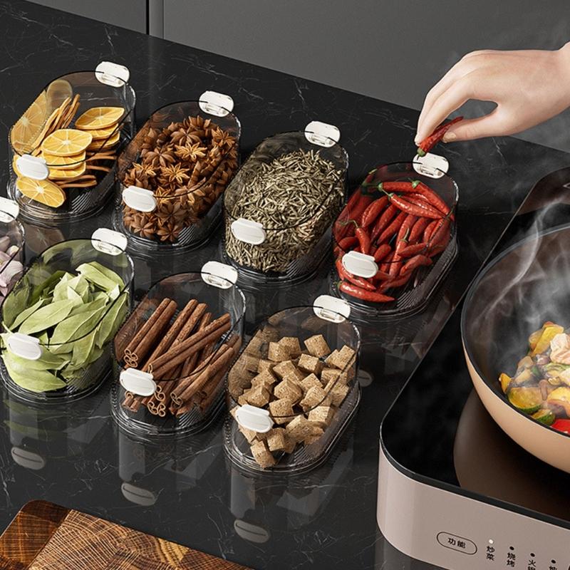 Clear Plastic Kitchen Storage Box With Clear View For Easy Access Modularized Stackable Designs To Saving Space Organize Efficiently