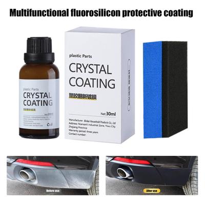 30ML Protective Coating Car Plastic Parts Crystal Coating Long Duration High Gloss Waxing Effect Lens Anti-fog Protection Plastic Restorer