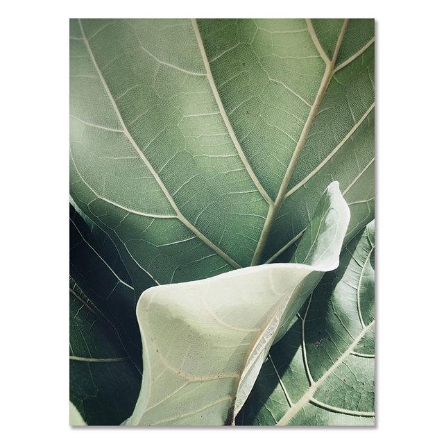 Nature Landscape Green Mountain Forest Leaf Canvas Painting Poster Nordic Art Print Wall Picture for Living Room Bedroom Decor