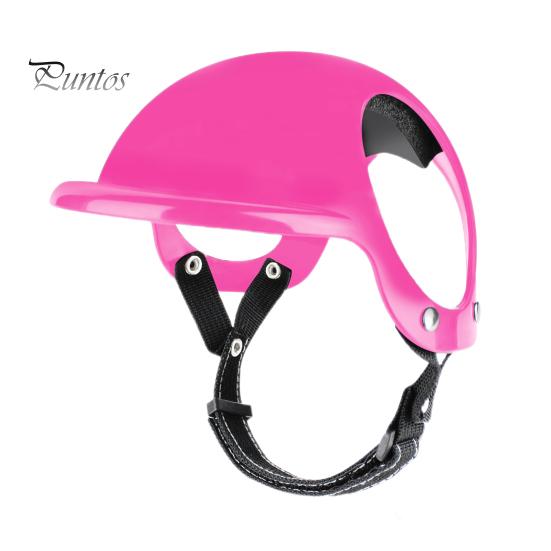 

Шлем для домашних животных с регулируемым отверстием для ушей, мотоциклетная шапка для собак, защита от солнца и ветра, шлем для кошек, товары для домашних животных розовый